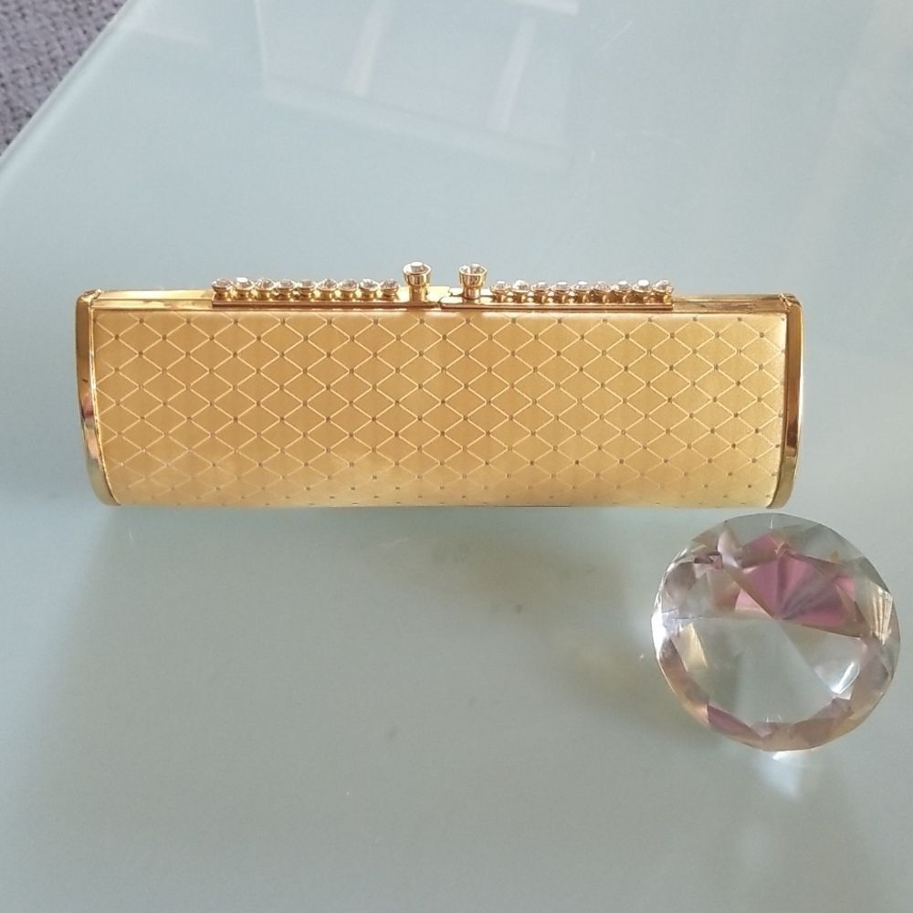 Joymax Retro Metallic Gold Rhinestone Bag - Picture 6 of 11